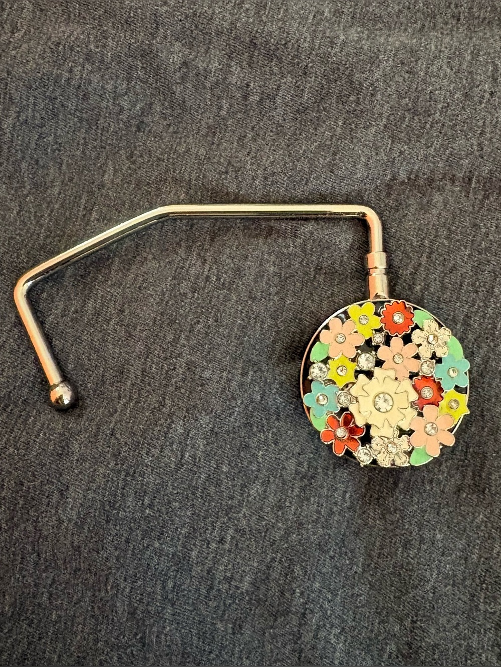 Floral Enamel Purse Hook - Multicolor